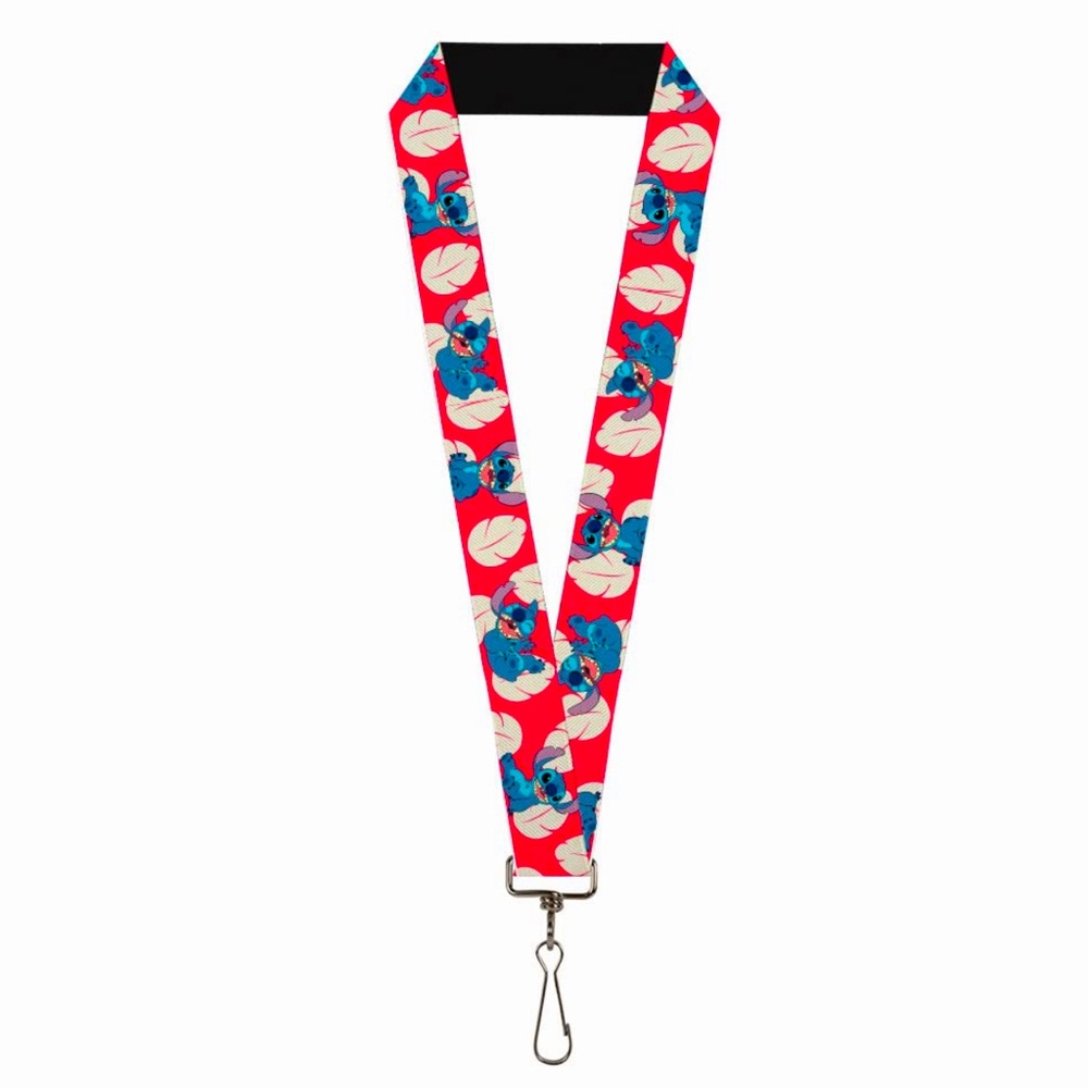DISNEY 💙❤️LILO & STITCH❤️💙 Buckle-Down RED, BLUE AND WHITE LANYARD 🌟NWT🌟